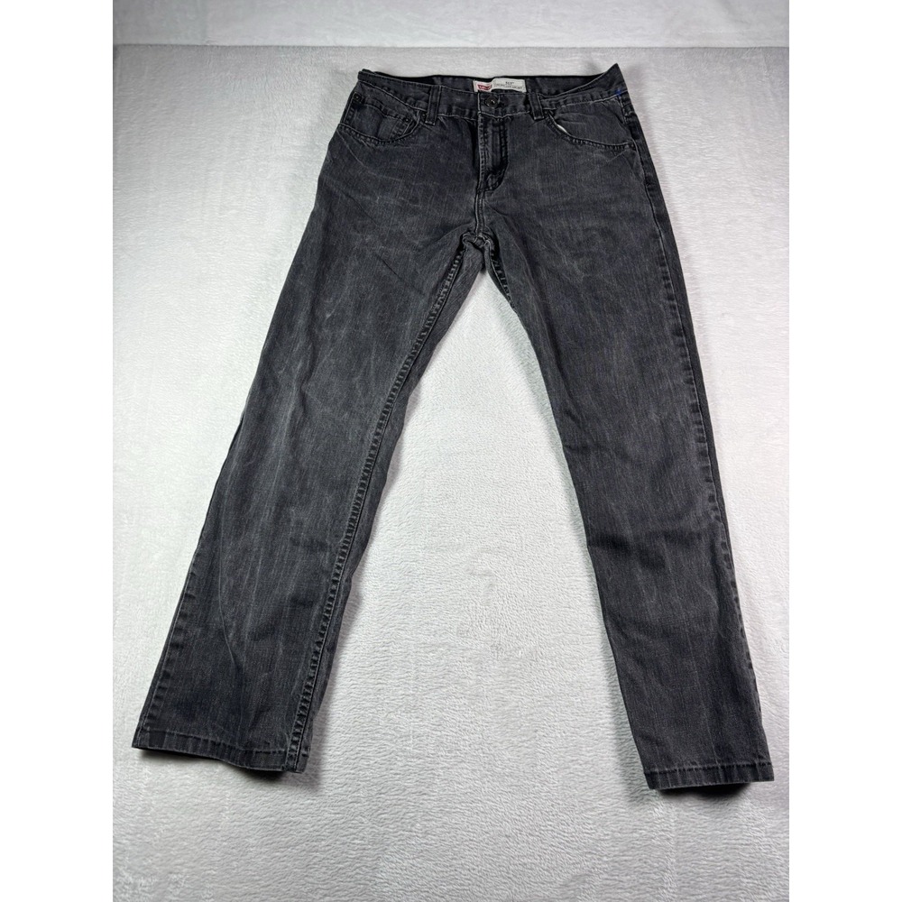 Levi's 513 Boys Jeans Regular Fit Slim Straight 20REG 30x30 Black Denim